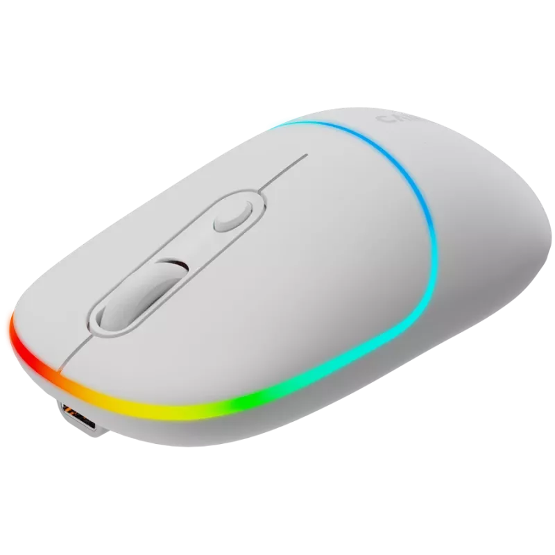 Canyon MW-22 CNS-CMSW22SW Pelė – 2 viename Bluetooth/2,4 GHz – optinė – 800/1200/1600 DPI – 4 mygtukai – RGB apšvietimas – įkraunama – Sniego Baltumo