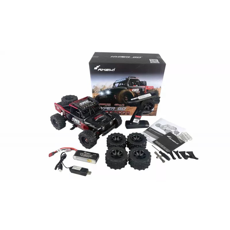 Amewi Hyper Go nuotoliniu būdu valdomas RC modelis Truggy elektrinis variklis 1:14 (22658)