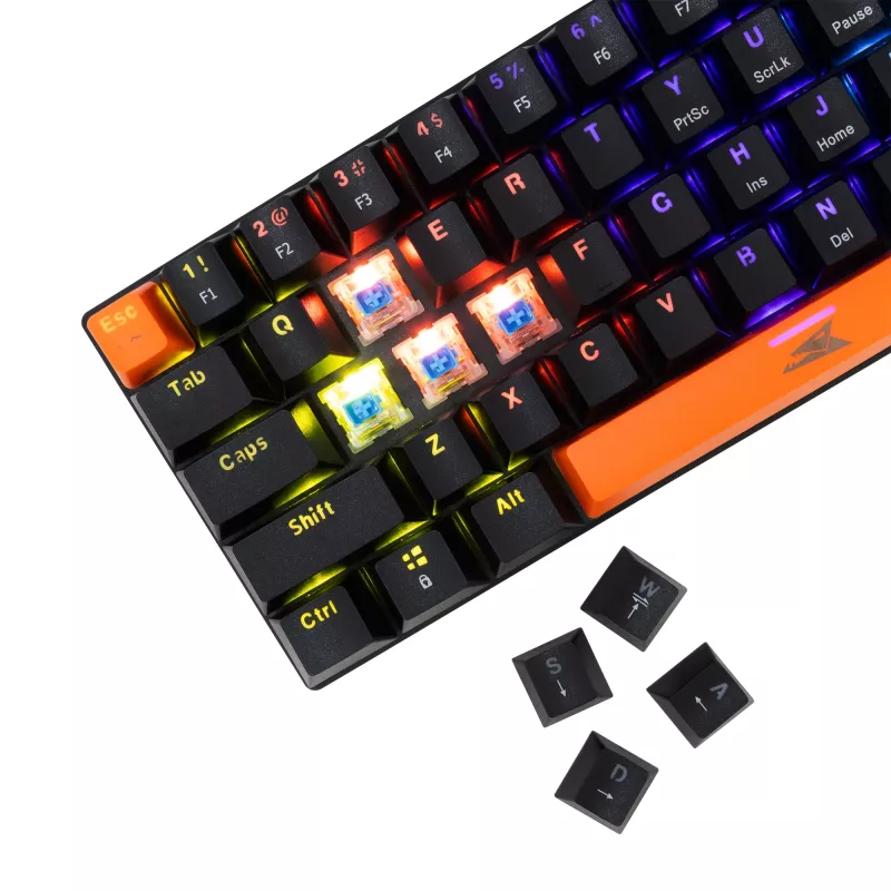 Mechaninė klaviatūra Baracuda Dolphin Black US išdėstymas su Blue jungikliais