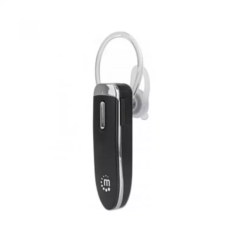Manhattan Bluetooth ausinė vienai ausiai, visakryptis mikrofonas, integruoti valdikliai, juoda, 10 valandų veikimo laikas, nuotolis 10 m, USB-A įkrovimo laidas, Bluetooth v4.0, 3 metų garantija