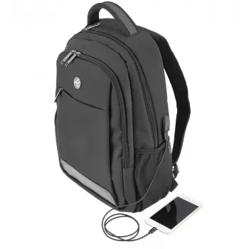 Kuprinė nešiojamam kompiuteriui Tellur Companion 15.6 colio su USB prievadu, Juoda