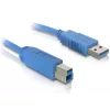 USB kabelis DeLOCK 82434 1,8 m USB A USB B mėlynas
