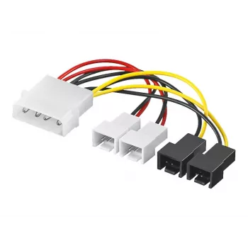 Goobay maitinimo laidas ir adapteris PC ventiliatoriams; 5,25 colio kištukas į 2x 12V/2x 5V