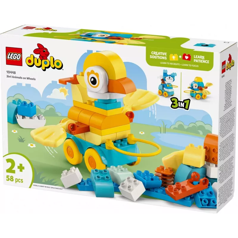 LEGO DUPLO 3-in-1 Gyvūnai ant ratų 10448