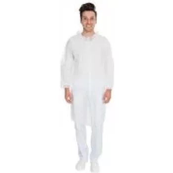 HYGOSTAR ECO HYGOBASE vienkartinis lankytojų chalatas, baltas, XXXXL, 10 vnt.