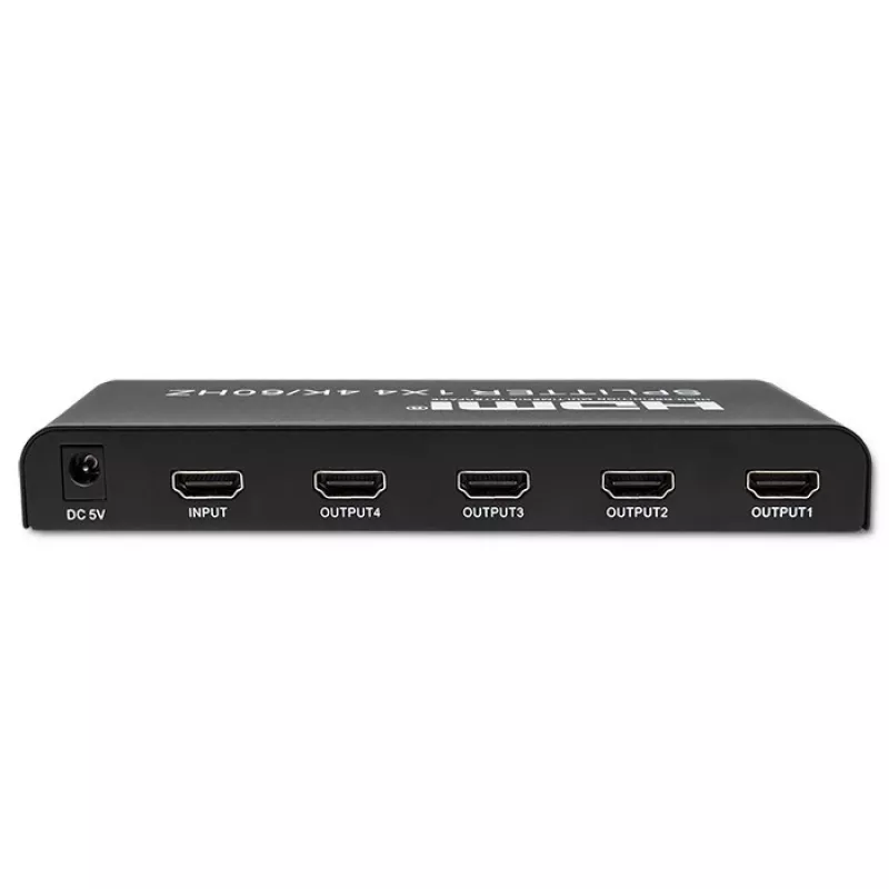 Qoltec 51799 Aktyvus HDMI skirstytuvas 4 x HDMI 4K x 2K | 6Gb/s | 60Hz