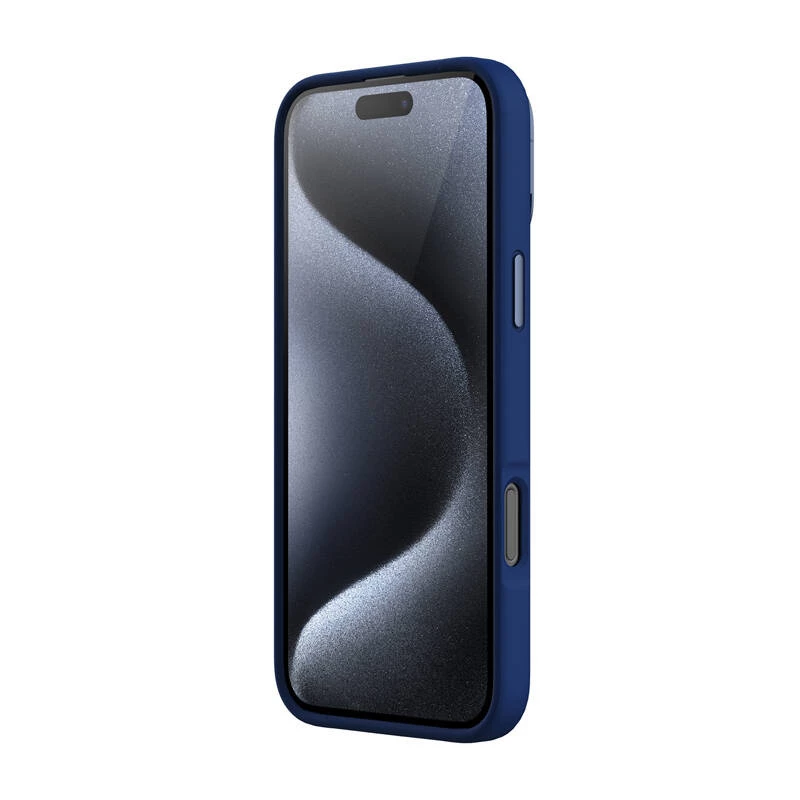 Apsauginis dėklas Nillkin LensWing Apple iPhone 16 Pro Max – mėlynas, su MagSafe, pakeltas fotoaparato kraštas