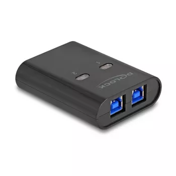 DeLOCK USB jungiklis 2 kompiuteriams prie 1 įrenginio 5 Gbps juodas