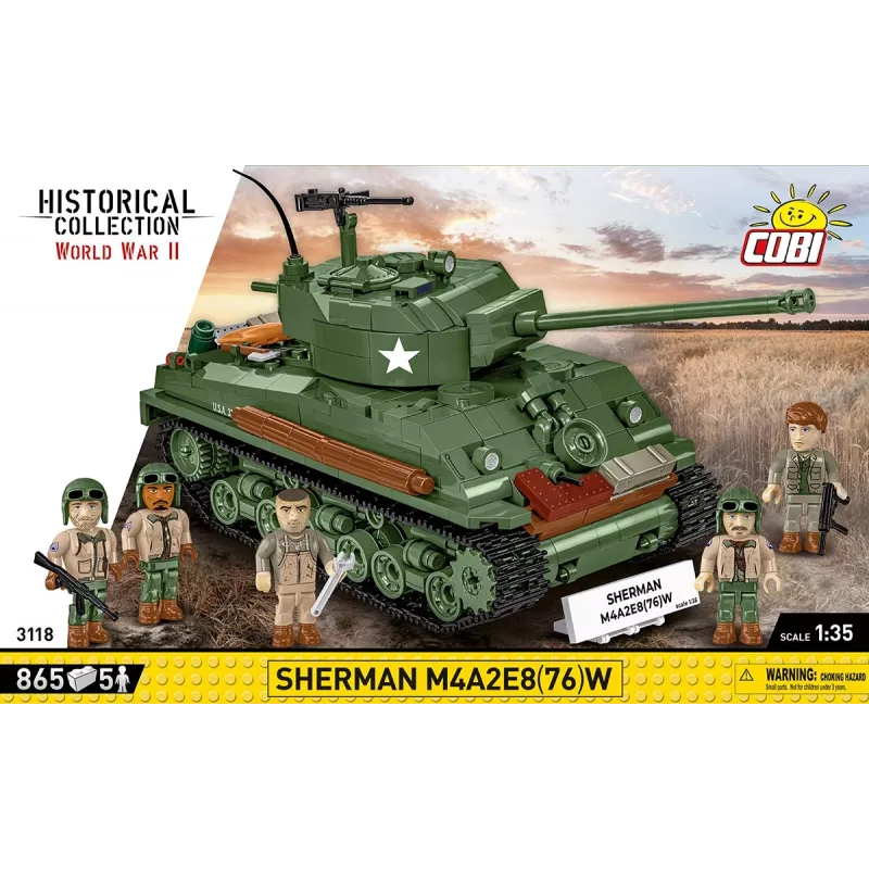 Konstruktorius Sherman M4A2E8 865 kaladėlių