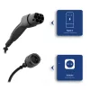 AKYGA AK-SC-E28 Type 2 į Schuko adapterinis laidas elektromobilių įkrovimui, 16A, 0,3 m, juodas