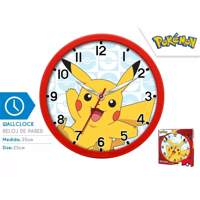 Sieninis laikrodis Pokemon Pikachu 25cm