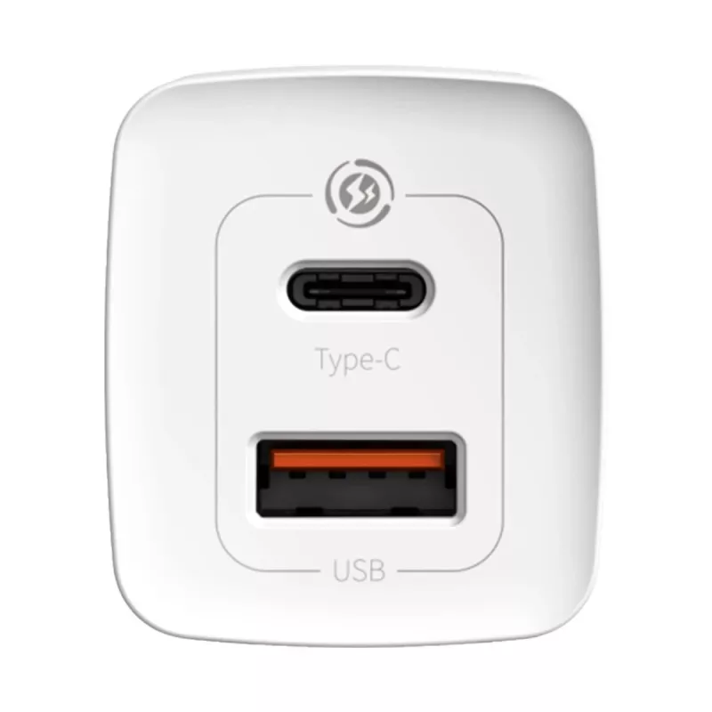 Kroviklis Baseus CCGAN2L-B02 20V 1xUSB 1xType-C balta