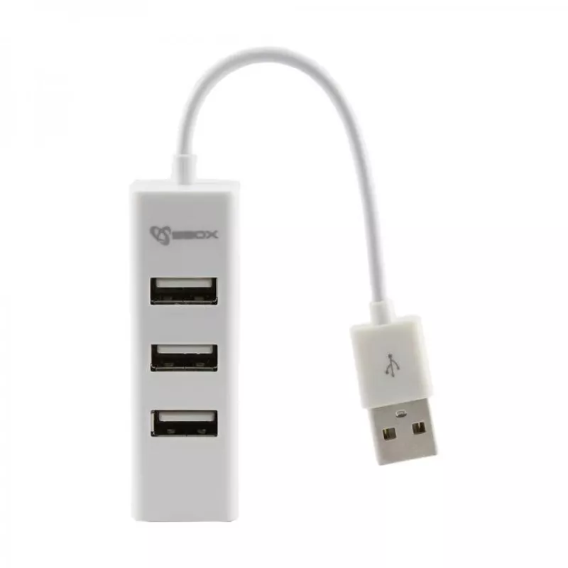 Sbox H-204W USB 4 prievadų HUB kokoso baltumo