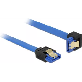 SATA kabelis DeLOCK 85088 0,1 m SATA 7 kontaktų Juodas Mėlynas