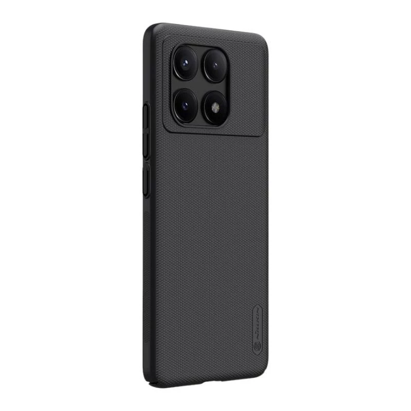 Apsauginis dėklas Nillkin Super Frosted Shield Pro, skirtas Xiaomi Redmi K70E / Poco X6 Pro 5G — juodas, kietas matinis neslystantis