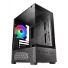 Mini Tower PC korpusas TACENS Mars Gaming MC-SE2 — Mini-ITX / Micro-ATX, juodas, šoninis langas, maitinimo blokas apačioje, palaiko 2x2,5 colio + 1x3,5 colio diskus