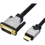 ROLINE 11.04.5876 vaizdo laidas-adapteris 1,5 m HDMI A tipo (standartinis) DVI-D juodas-sidabrinis