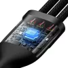 USB laidas Baseus SUP0003351 1,2 m USB A / USB C – Micro USB-A – Lightning juodas