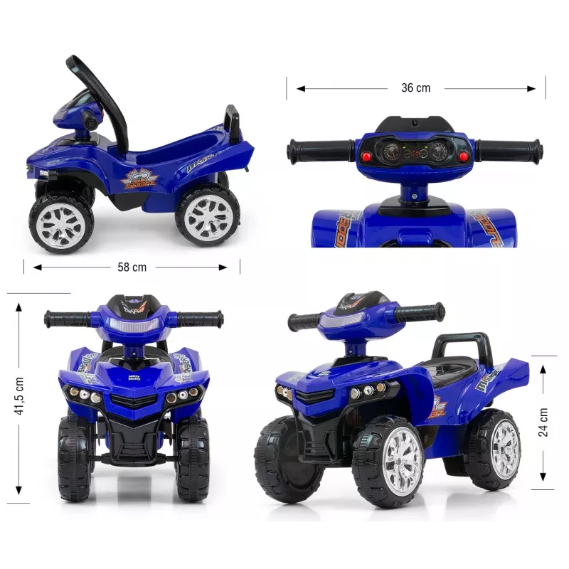 Vaikiškas stumdomas automobilis milly mally Ride-on Monster Navy