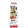 Marker rinkinys Edding 4600, 5 vnt., apvalus antgalis, įvairių spalvų, dėžutėje, pagaminta Vokietijoje