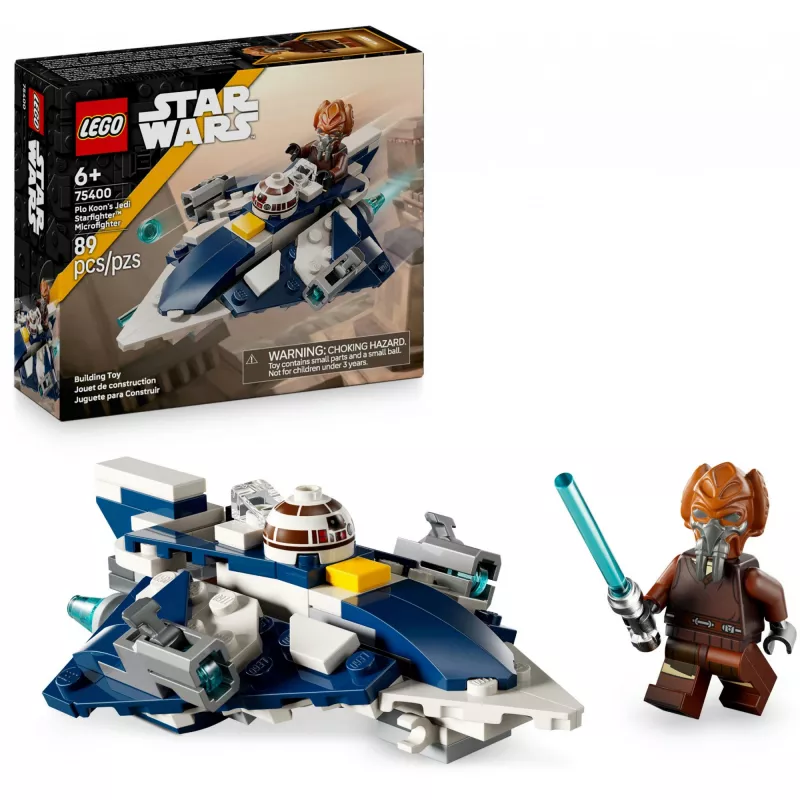 LEGO Microfighter Star Wars Plo Koon's Jedi Starfighter 75400 – 89 detalių, 1 minifigūrėlė, nuo 6 metų