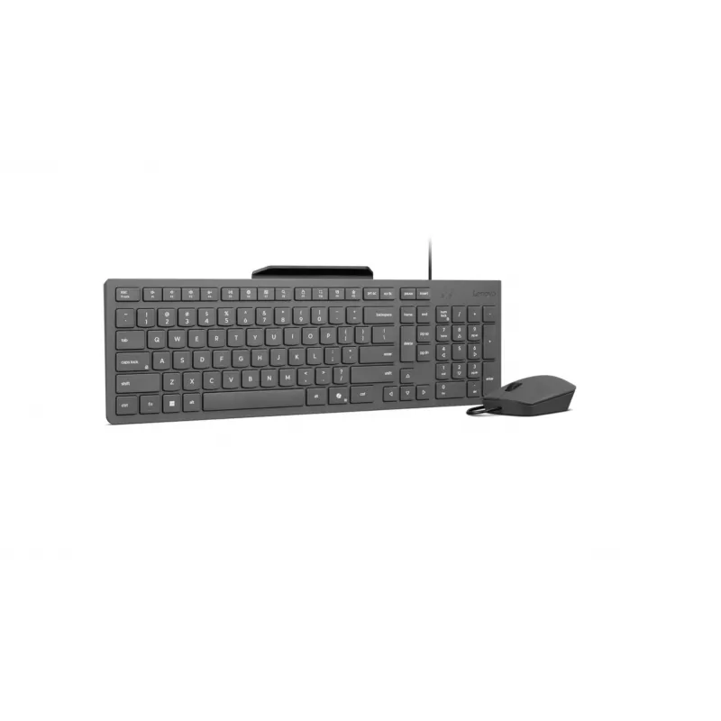 Laidinė klaviatūros ir pelės rinkinys Lenovo 310 (JAV anglų) – pilno dydžio klaviatūra, 1,8 m laidas, 2000 DPI optinė ambidekstrinė pelė