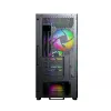 Montech X5M (B) juodas Micro Tower kompiuterio korpusas – Micro-ATX/Mini-ITX, 3x120mm priekyje, 1x120mm gale, palaiko ATX maitinimo šaltinį, 2x3,5 colio + 4x2,5 colio diskų vietos