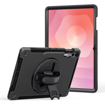 Apsauginis dėklas su kojelėmis ir rankiniu dirželiu jt berlin, Samsung Galaxy Tab S11 Ultra, juodas