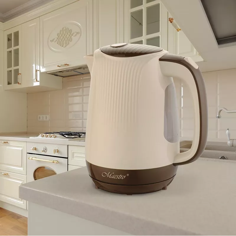 Feel-Maestro MR042 beige elektrinis virdulys 1,7 L Smėlinė, Ruda 2200 W