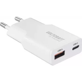 Voltcraft UC-1C1A25W01 USB įkroviklis 1x USB-A USB-C greitas įkrovimas PD 3.0 baltas (VC-17010775)