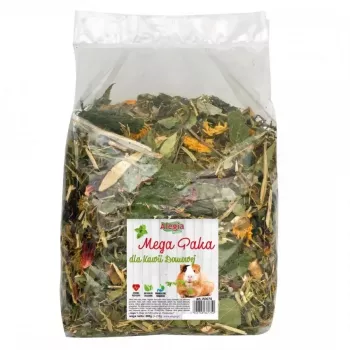 Pilnas pašaras jūrų kiaulytėms Alegia Mega Pack 650 g – be cukraus, augalinio skonio, be glitimo ir sojos