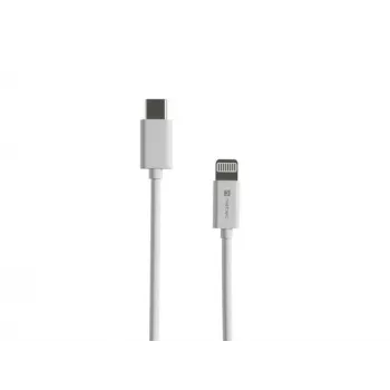 Laidas Lightning (m) -> USB-C (m) 2m Mfi Prati Baltas Natec NKA-2151