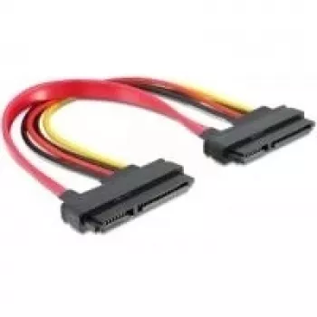 SATA kabelis DeLOCK 84406 22 kontaktų / 22 kontaktų FM 0,2 m raudonas
