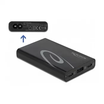 DeLOCK USB Įkroviklis 2 x USB Type-C PD 3.0 + 1 x USB Type-A, 60 W