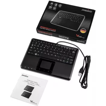 Perixx PERIBOARD-510H Plus klaviatūra USB ispaniška juoda (PERIBOARD-510 H PLUS ES)