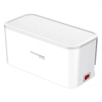 Prailginimo laidas RealPower PowerBox 522 1,5 m 5 AC lizdai Baltas
