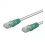 Wentronic Goobay CAT 5e kryžminis jungiamasis laidas, U/UTP, pilka, žalia, pilkai žalia, 0,25 m - CCA vario mišinys (68609)