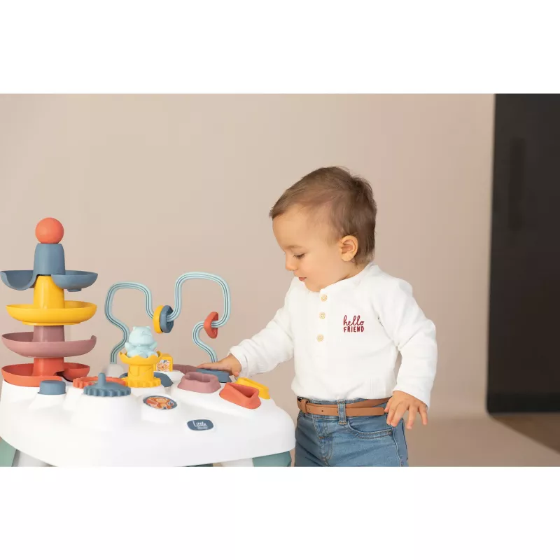 SMOBY Little interaktyvus stalelis 140320 mažyliams, žaidimų paviršius su šviesomis ir garsais