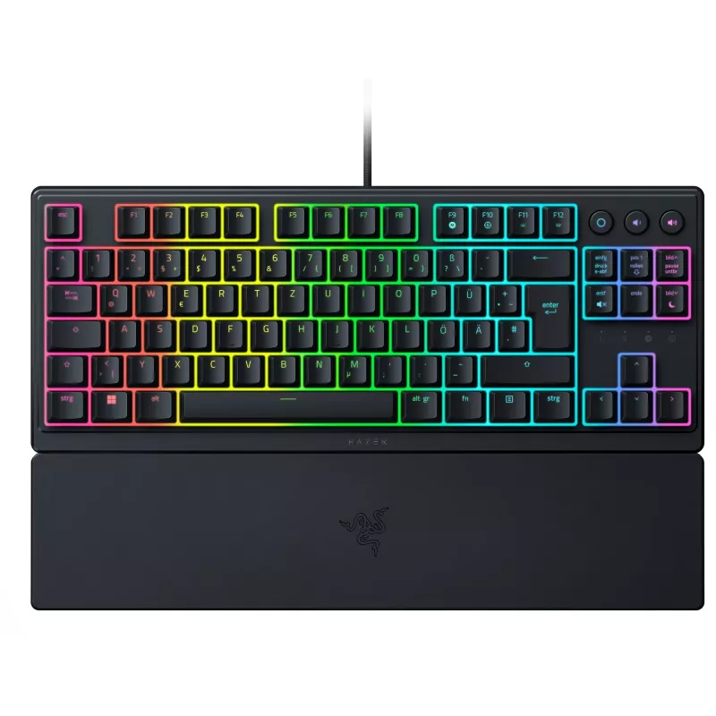 Razer Ornata V3 Tenkeyless žaidimų klaviatūra USB QWERTZ vokiškas išdėstymas juoda