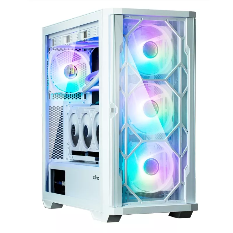 Zalman Z10 DUO ATX korpusas baltas su ZM-IF120 x4 ventiliatoriais