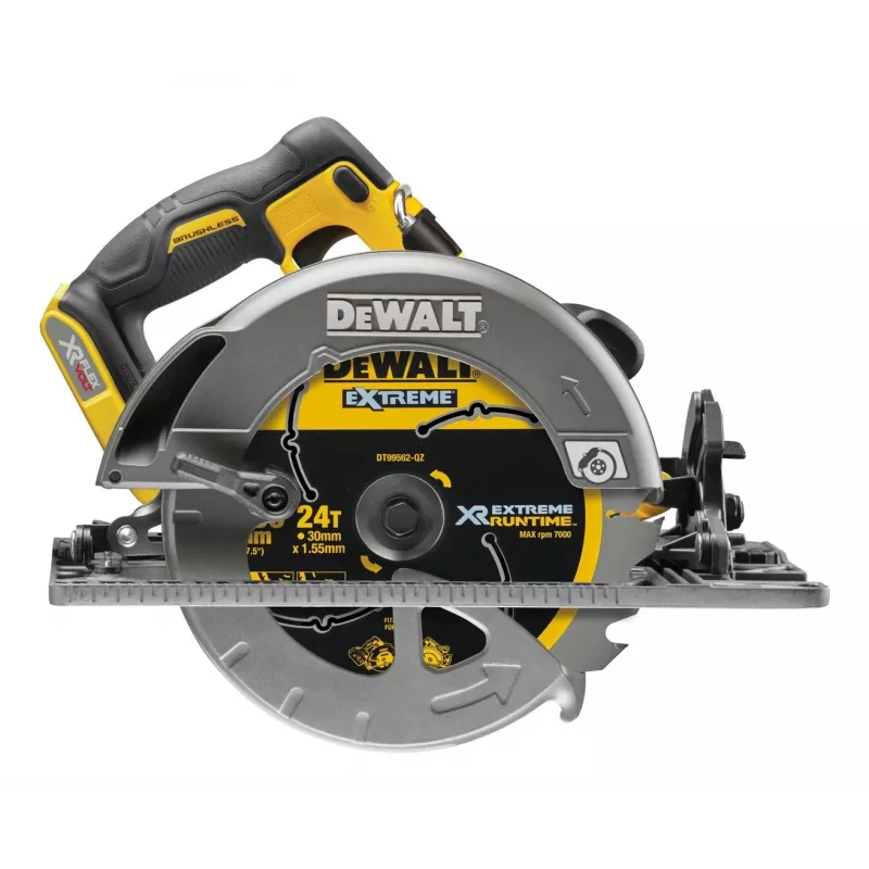 DeWALT DCS579NT-XJ nešiojamasis diskinis pjūklas 19 cm Juoda, Pilka, Geltona 5800 aps./min.