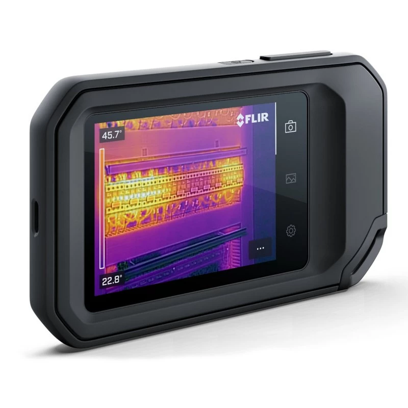 Termovizijos kamera FLIR C8, 320×240 pikselių šiluminis jutiklis, 3,5 colio LCD jutiklinis ekranas, -20–450 °C, IP54, USB-C, 5 MP matomo vaizdo kamera