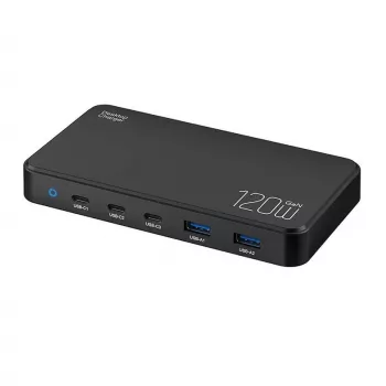 Įkrovimo stotelė BlitzWolf BW-i100 5-in-1 120W – kelių prievadų įkroviklis telefonams, planšetėms, nešiojamiems kompiuteriams