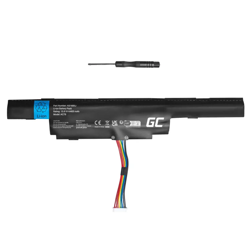 Green Cell AS16B5J AS16B8J baterija, skirta Acer Aspire E15 E5-575, F15 F5-573, TravelMate P259
