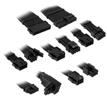 Kolink Core Pro Pintuotas Kabelių Prailginimo Rinkinys 12V-2x6 Tipo 1 – Juodas