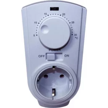 Kištukinis kambario termostatas Bachmann Powersocket-Thermo 8141 baltas