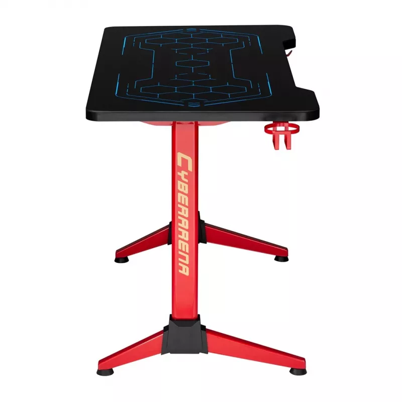 Gaming stalas MACLEAN RS163 RGB LED, didelis stalviršis, maksimali apkrova 100 kg, maksimalus aukštis 760 mm
