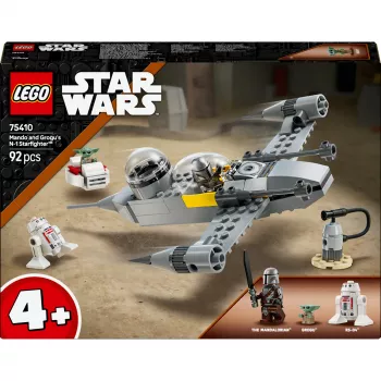 LEGO Star Wars 75410 N-1 Starfighter modelis su 92 detalėmis, minifigūrėlėmis Mando ir Grogu