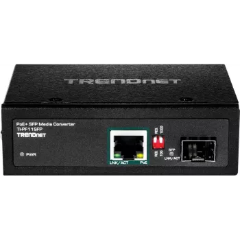 TRENDnet TI-PF11SFP – medijos keitiklis GigE, 10/100/1000Base-T, RJ-45 / SFP (mini-GBIC), iki 40 km