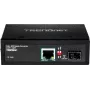 TRENDnet TI-PF11SFP – medijos keitiklis GigE, 10/100/1000Base-T, RJ-45 / SFP (mini-GBIC), iki 40 km